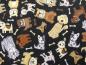 Preview: Stoff süße kleine Hunde Patchwork